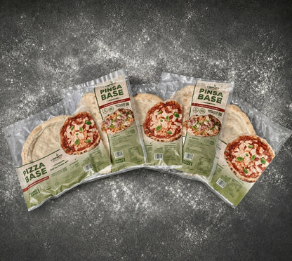 Pizzaboden 3 Stück und Pinsaboden 2 Stück im Karton verpackt