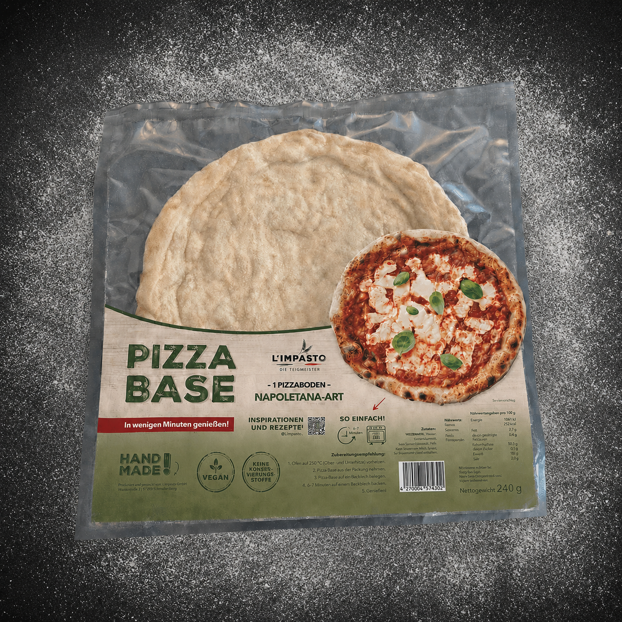 Pizzaboden 5 Stück im Karton verpackt